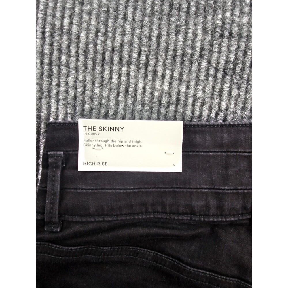 Ann Taylor Black Coated Skinny Jeans High Rise Button Fly Women’s Pant NWT Size4 - Picture 8 of 9